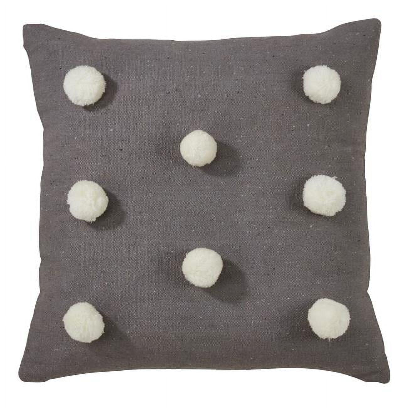 Saro Lifestyle Pom Pom  Decorative Pillow Cover