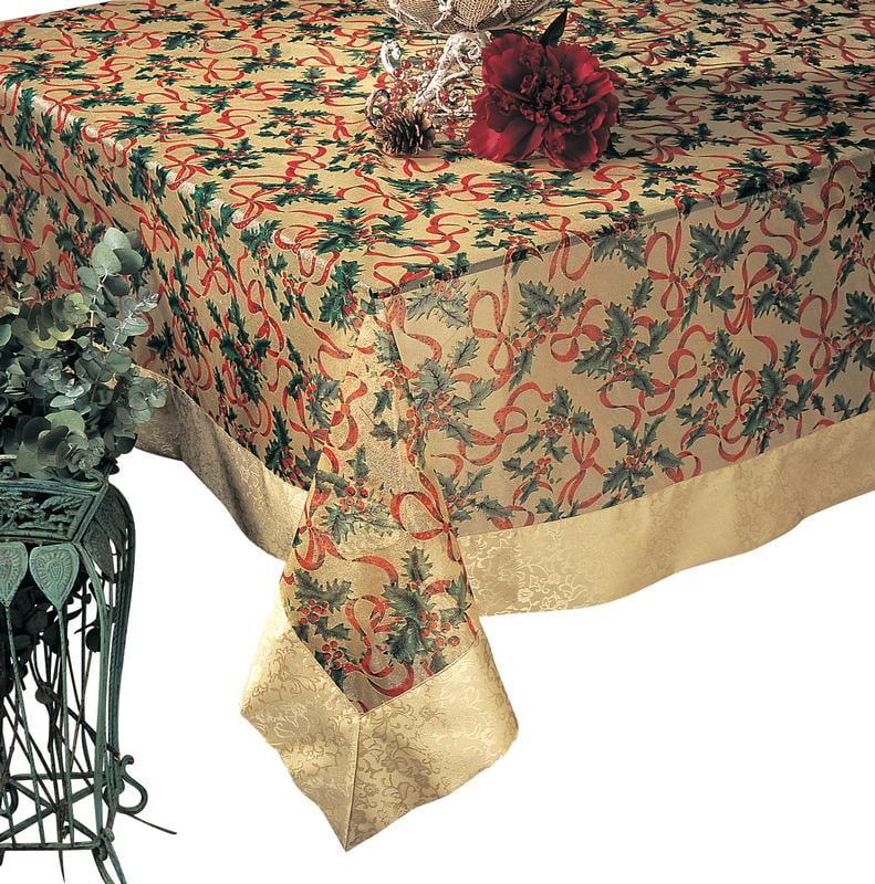 Saro Lifestyle Printed Xmas Tablecloth