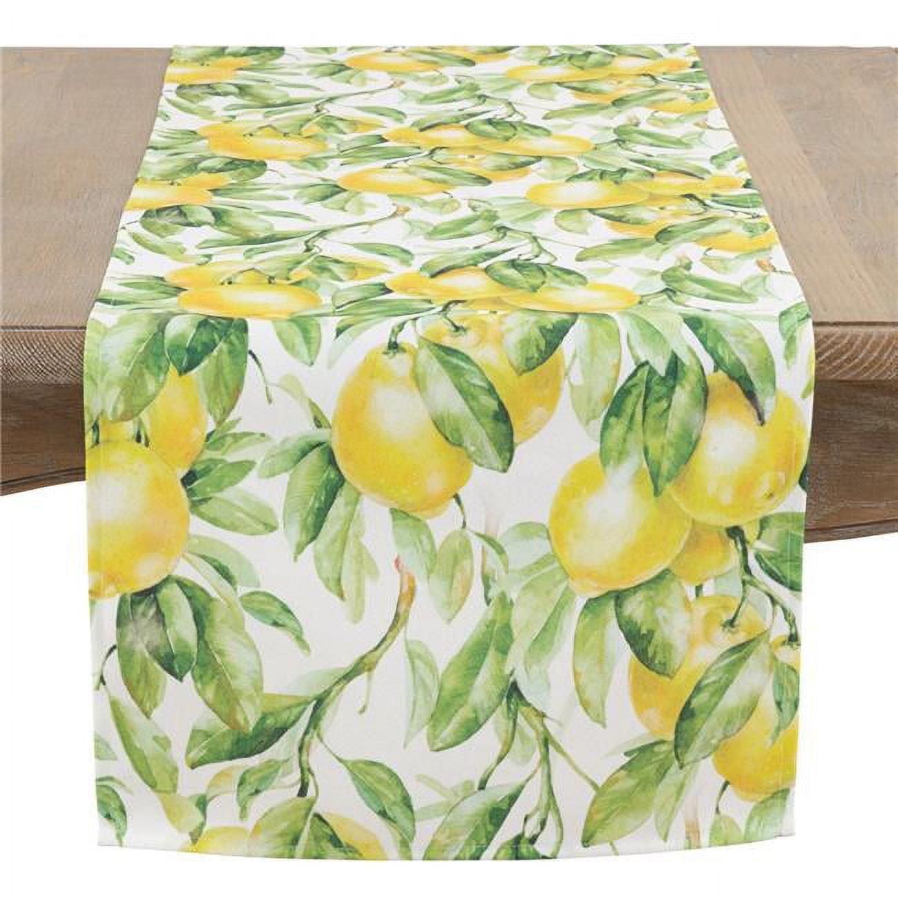 Saro Lifestyle Printed Lemon Design Table Runner