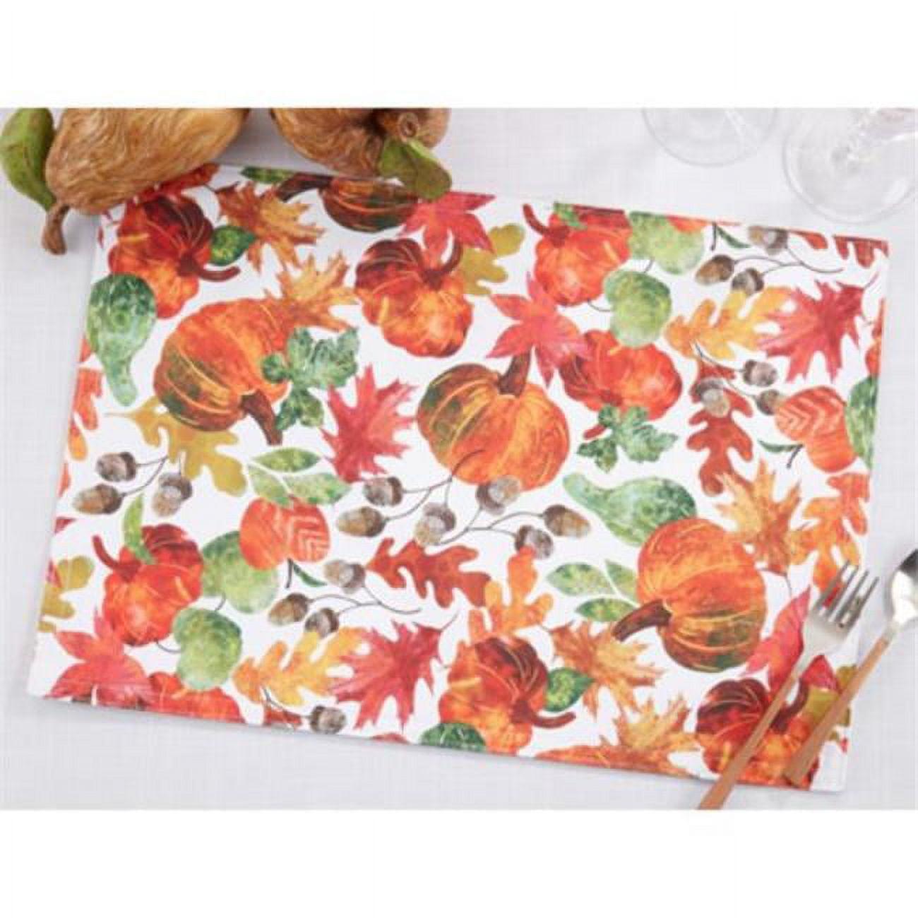 Pumpkin Foliage Fall Fabric Placemats Set of 4