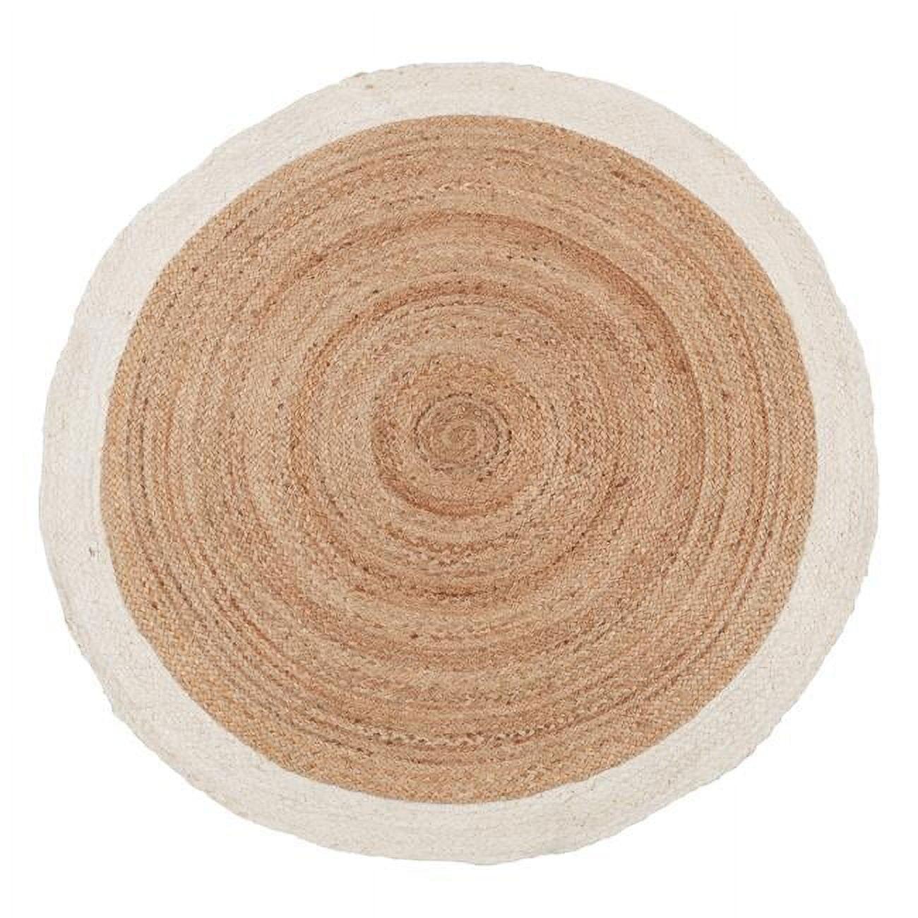 Handmade Natural Jute Round 48" Floor Rug