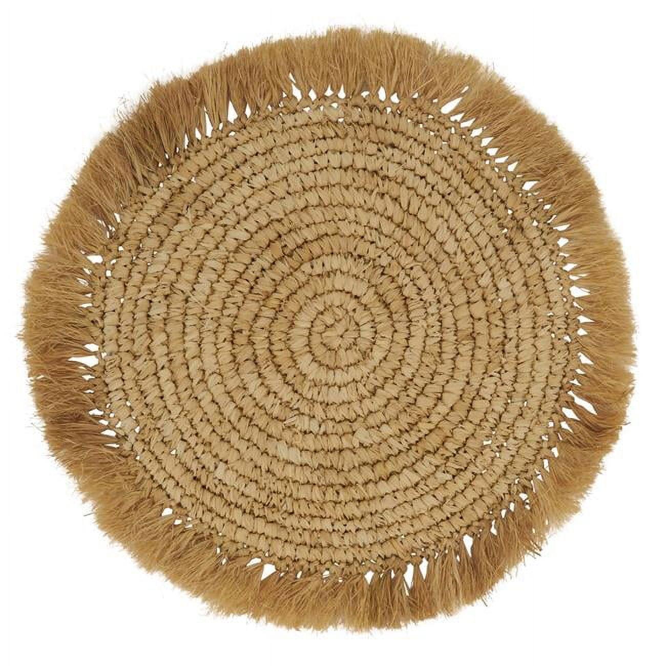 Saro Lifestyle Round Raffia Placemats (Set of 4)