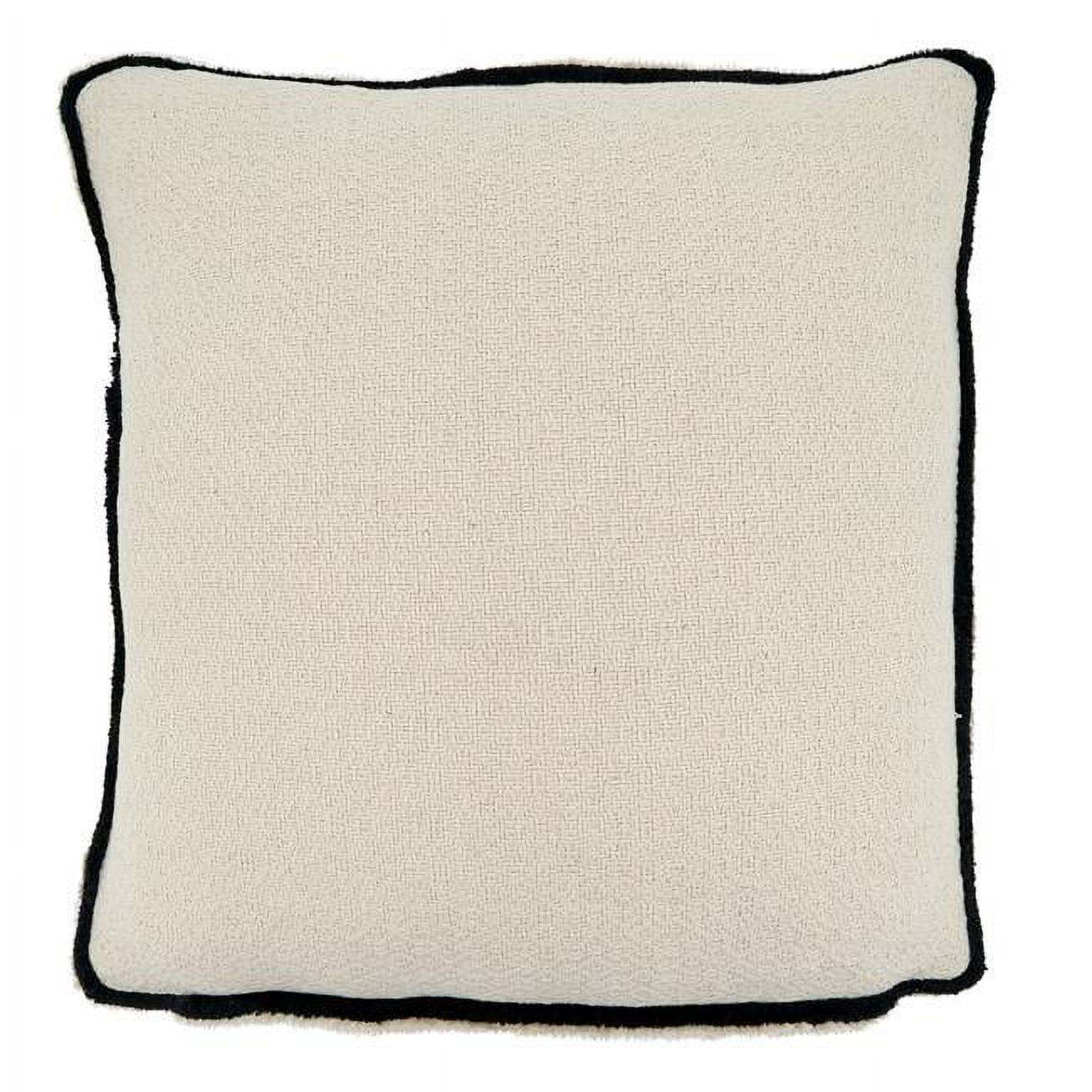 Saro Lifestyle Reversible  Decorative Pillow Cover, Black/White, 18" x 18"