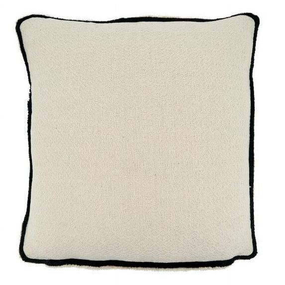 Saro Lifestyle Reversible  Decorative Pillow Cover, Black/White, 18" x 18"