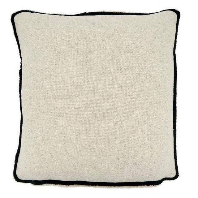 Saro Lifestyle Reversible  Decorative Pillow Cover, Black/White, 18" x 18"