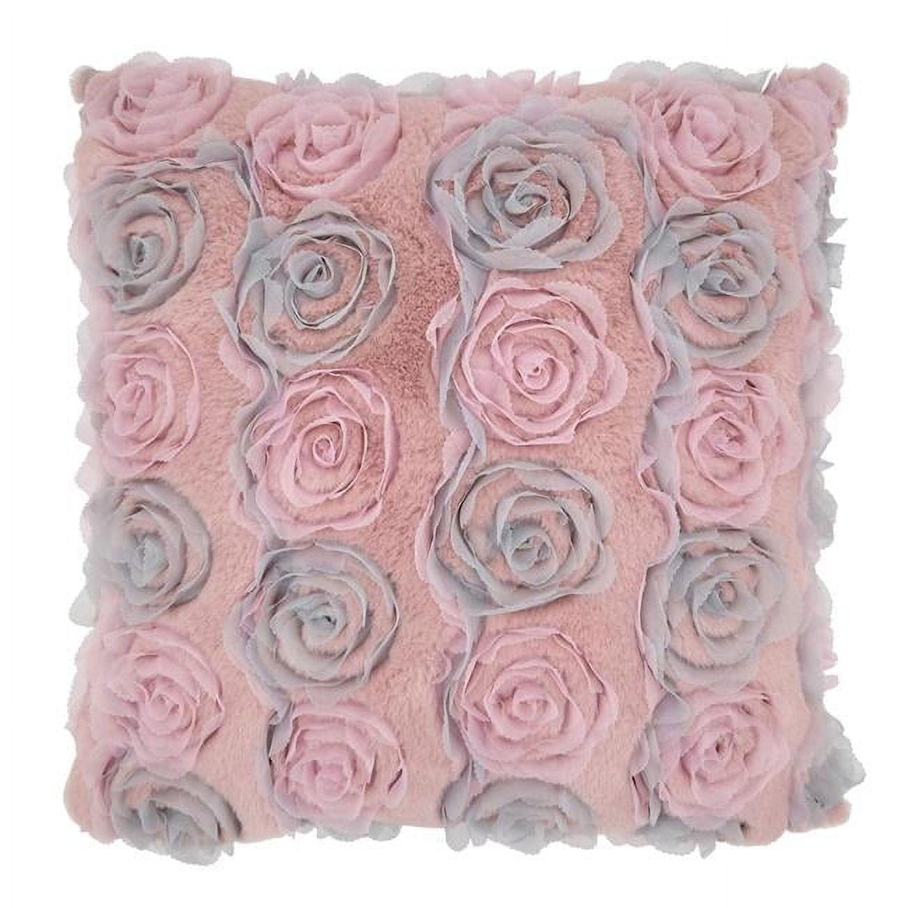 Charming Rose Wedding Cake Textured Polyester Pillow Cover
