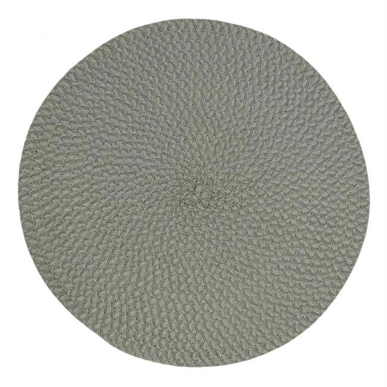 Mint Round Woven Fabric Table Mats Set of 4