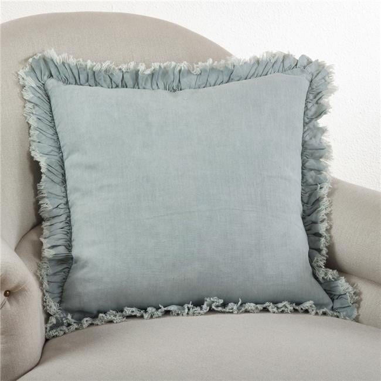 Leona Ruffled Linen Reversible Throw Pillow