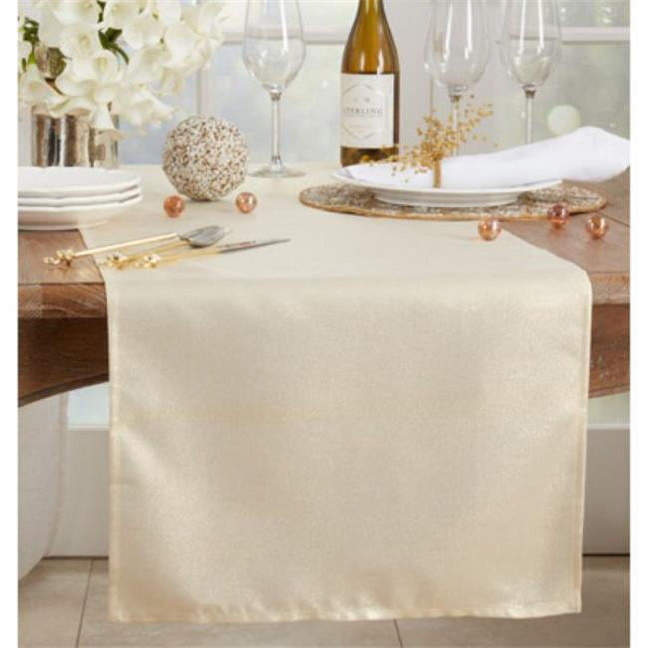 Gold Shimmering Polyester Table Runner, 18" x 54"