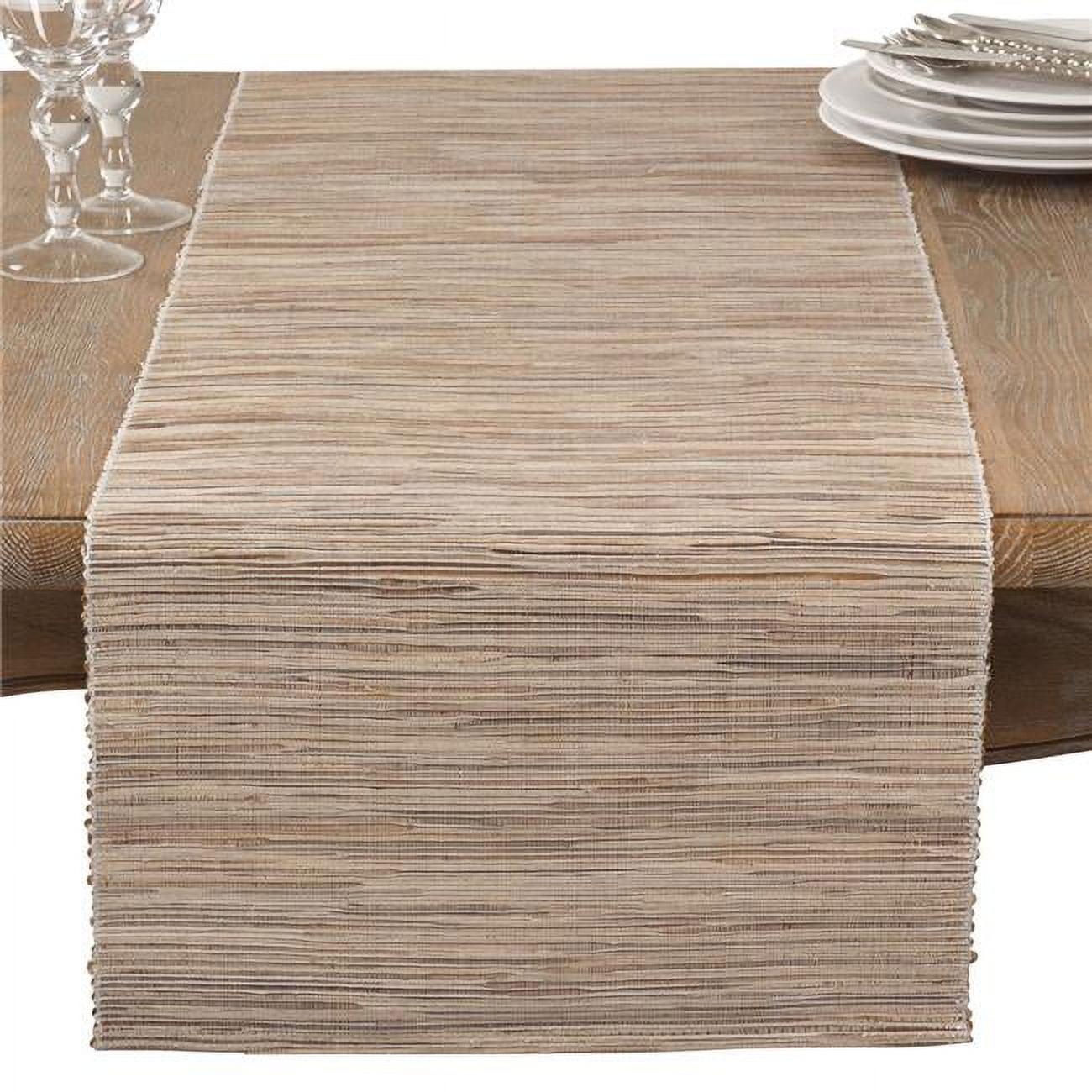 Saro Lifestyle Shimmering Woven Nubby Water Hyacinth Table Runner