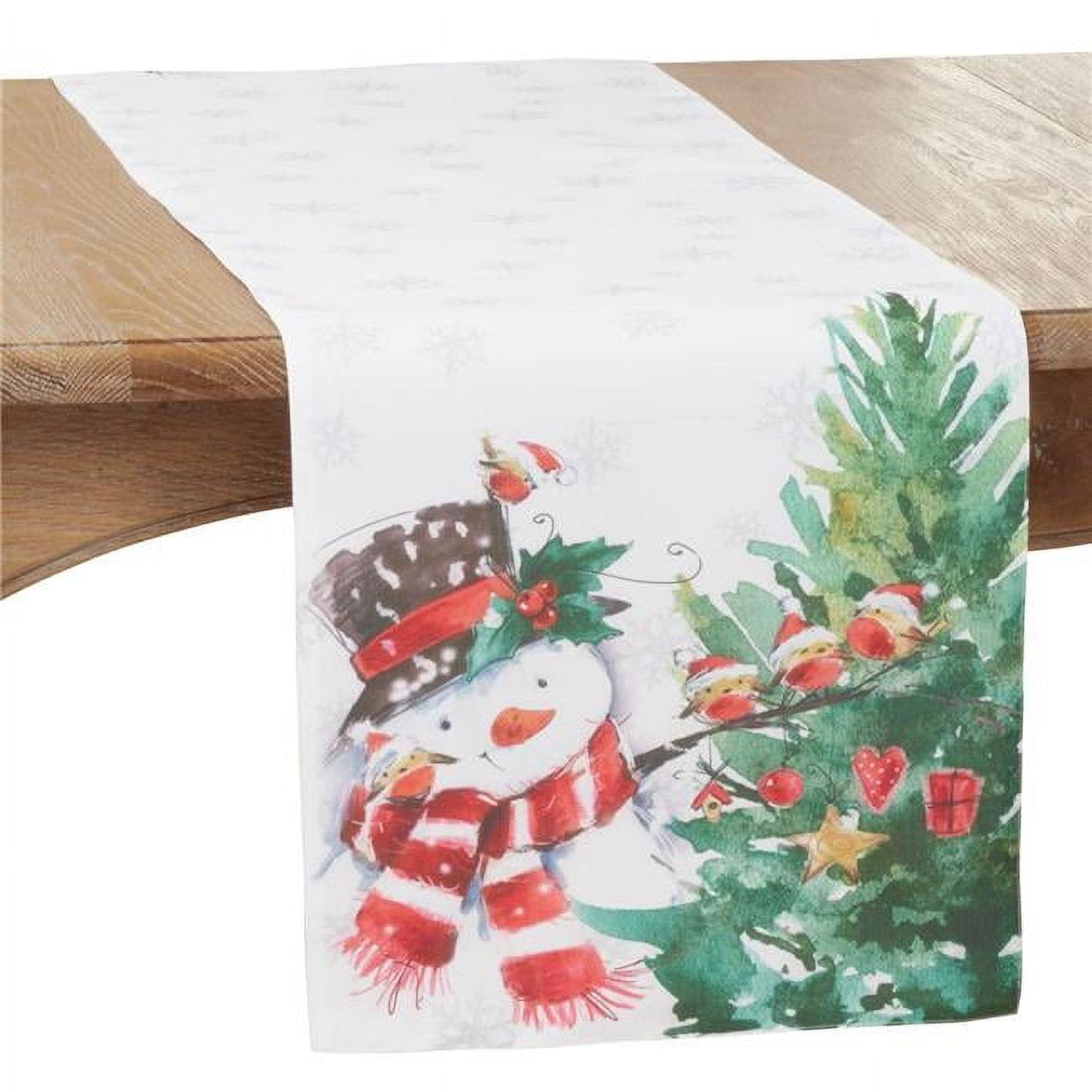 Saro Lifestyle Snowman Runner, Multi, 16" x 70"