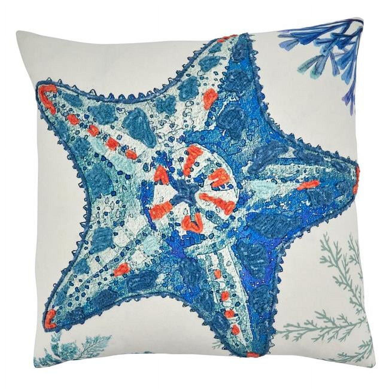 Saro Lifestyle Starfish Pillow - Down Filled, 20" Square, Multi