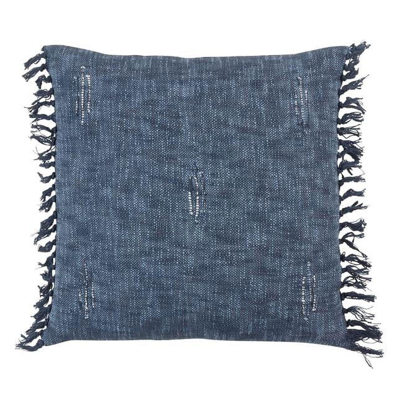 Saro Lifestyle Stitched Line  Decorative Pillow Cover, Blue, 20"