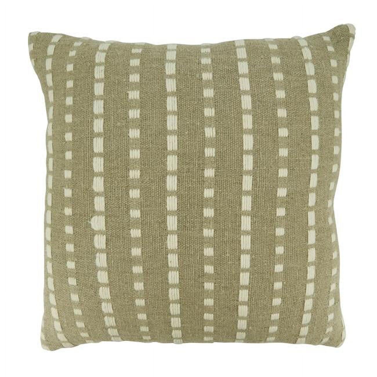 Saro Lifestyle Poly-Filled Stitched Stripe Throw Pillow