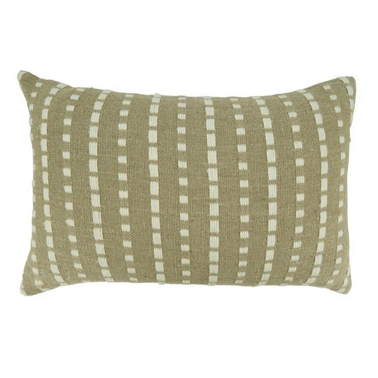 Saro Lifestyle Stitched Stripe  Decorative Pillow Cover