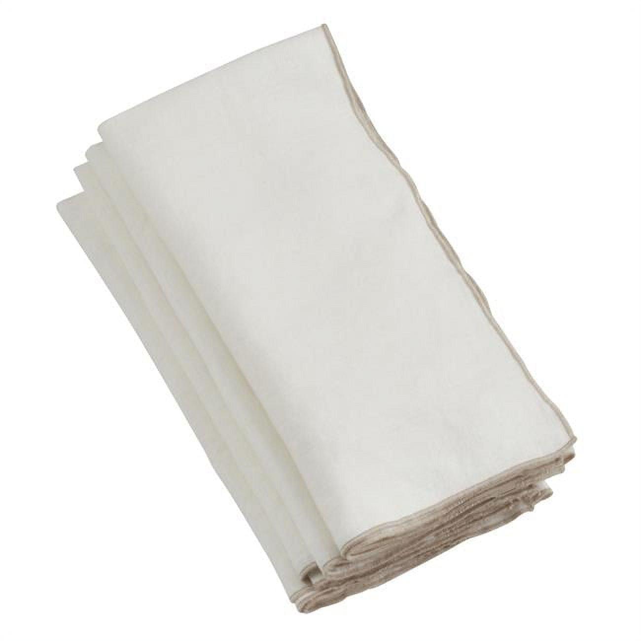 Saro Lifestyle Stonewashed Stitch Border Napkin (Set of 4)