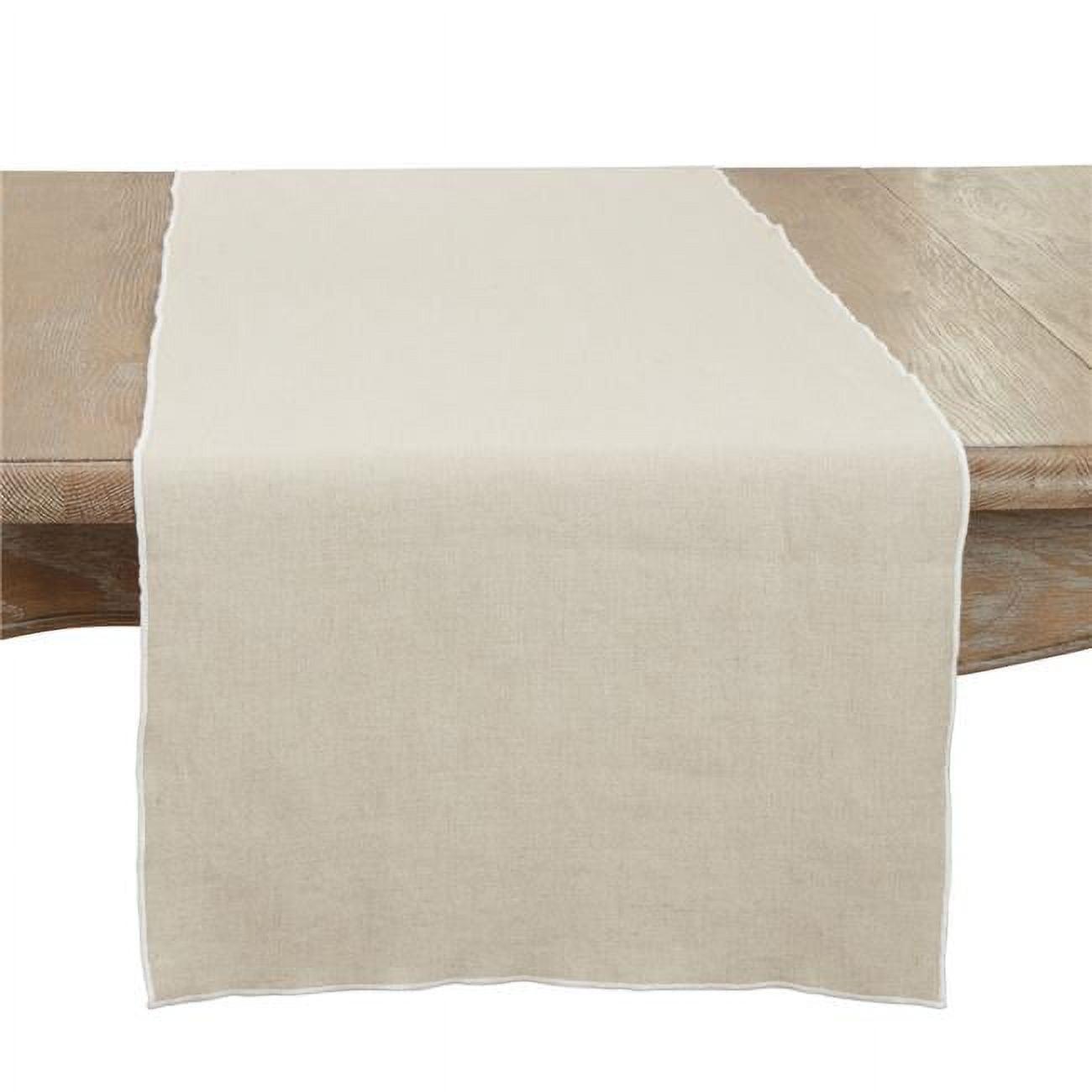 Saro Lifestyle Stonewashed Stitched Edge Table Runner