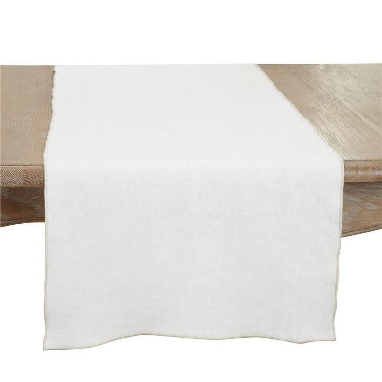 Saro Lifestyle Stonewashed Stitched Edge Table Runner