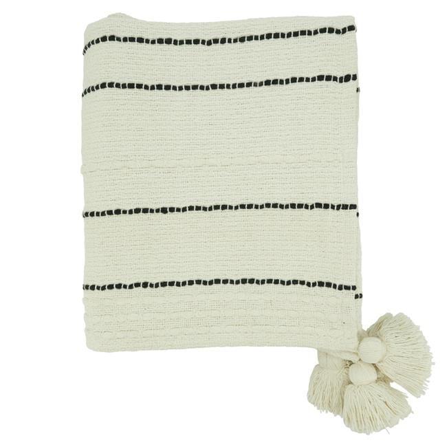 Saro Sevan Collection Hand Woven Throw Blanket