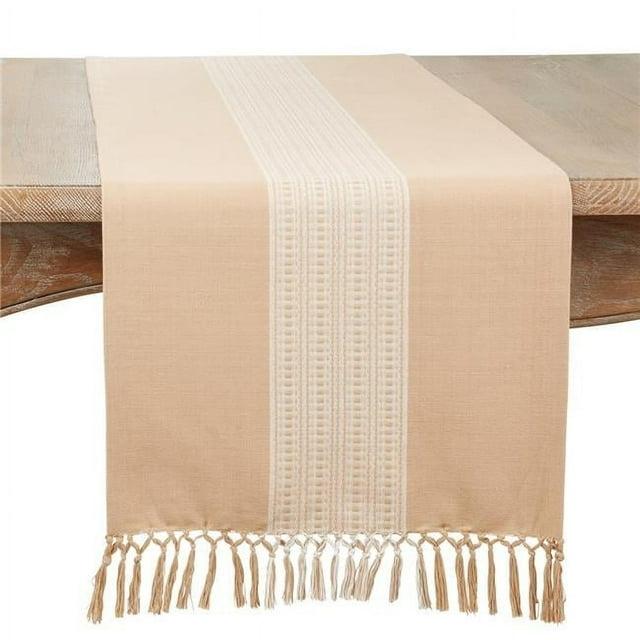 Saro Floral 100% Cotton Table Runner