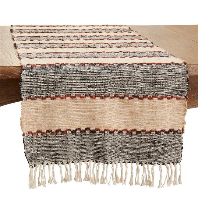 Saro Lifestyle Striped Design Dining Table Runner, Multicolored, 16" x 72"