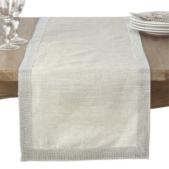 Saro Lifestyle Studded Runner, Silver, 16" x 54"