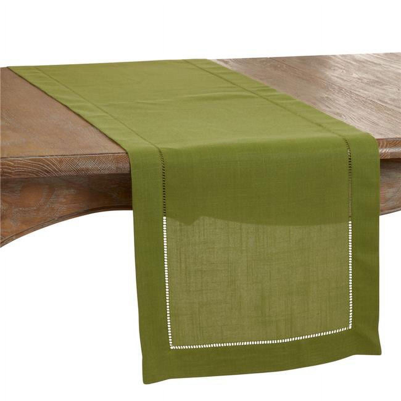 Saro Lifestyle Classic Hemstitch Border Table Runner