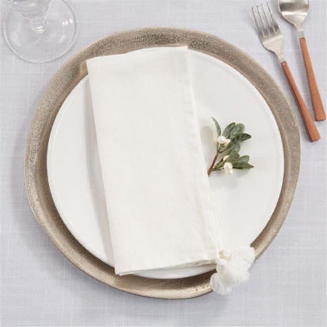 Tasseled Corners 4 Piece Linen Napkin Set