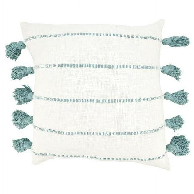 Saro Atarah Collection Striped Cotton Pillow Cover