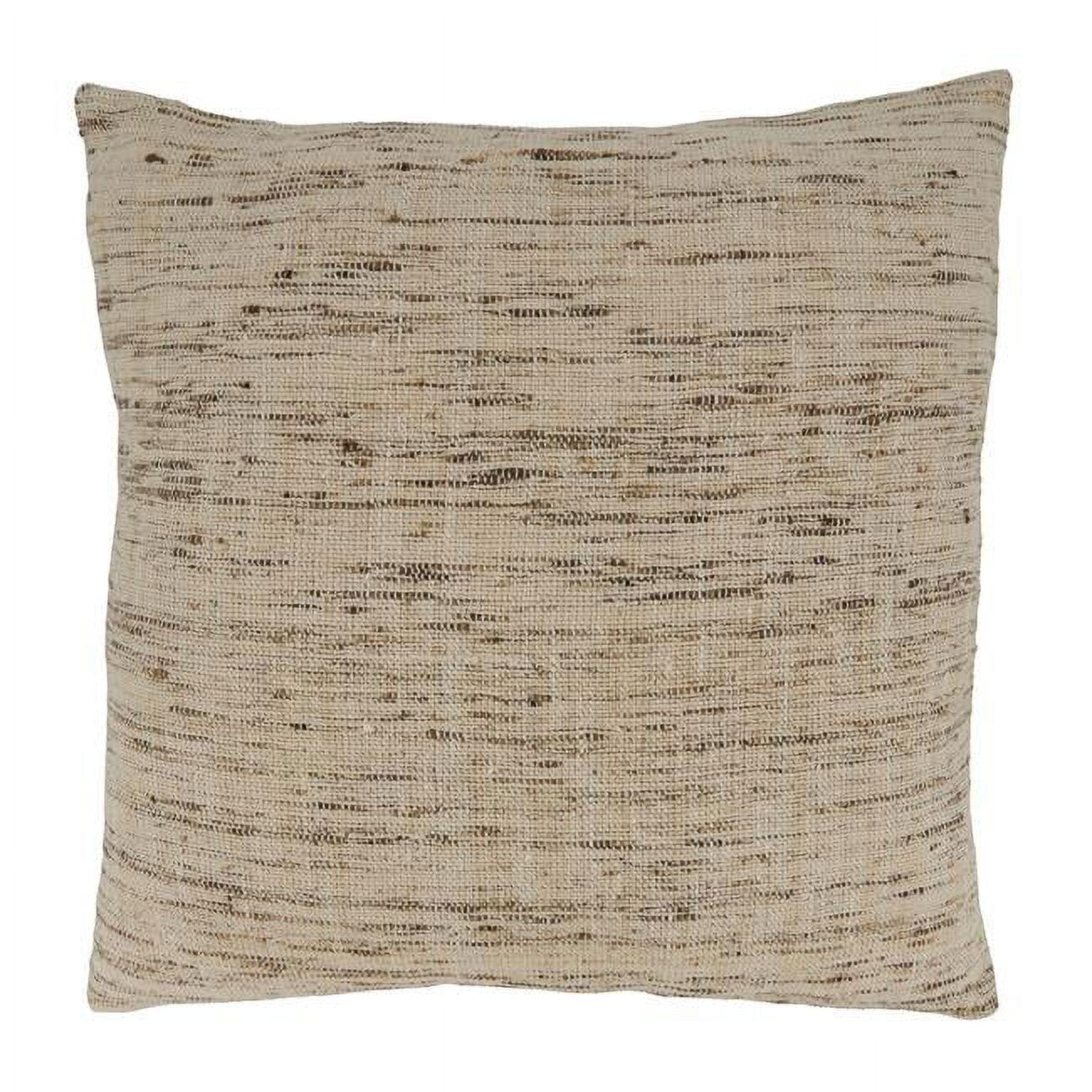 Oatmeal Textured Cotton Silk Decorative Pillow Cover, 20"