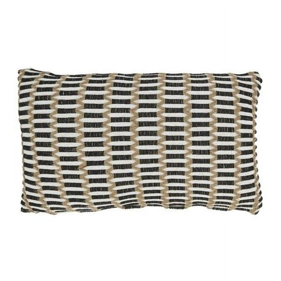 Saro Cambria Collection Geometric Cotton Blend Pillow Cover