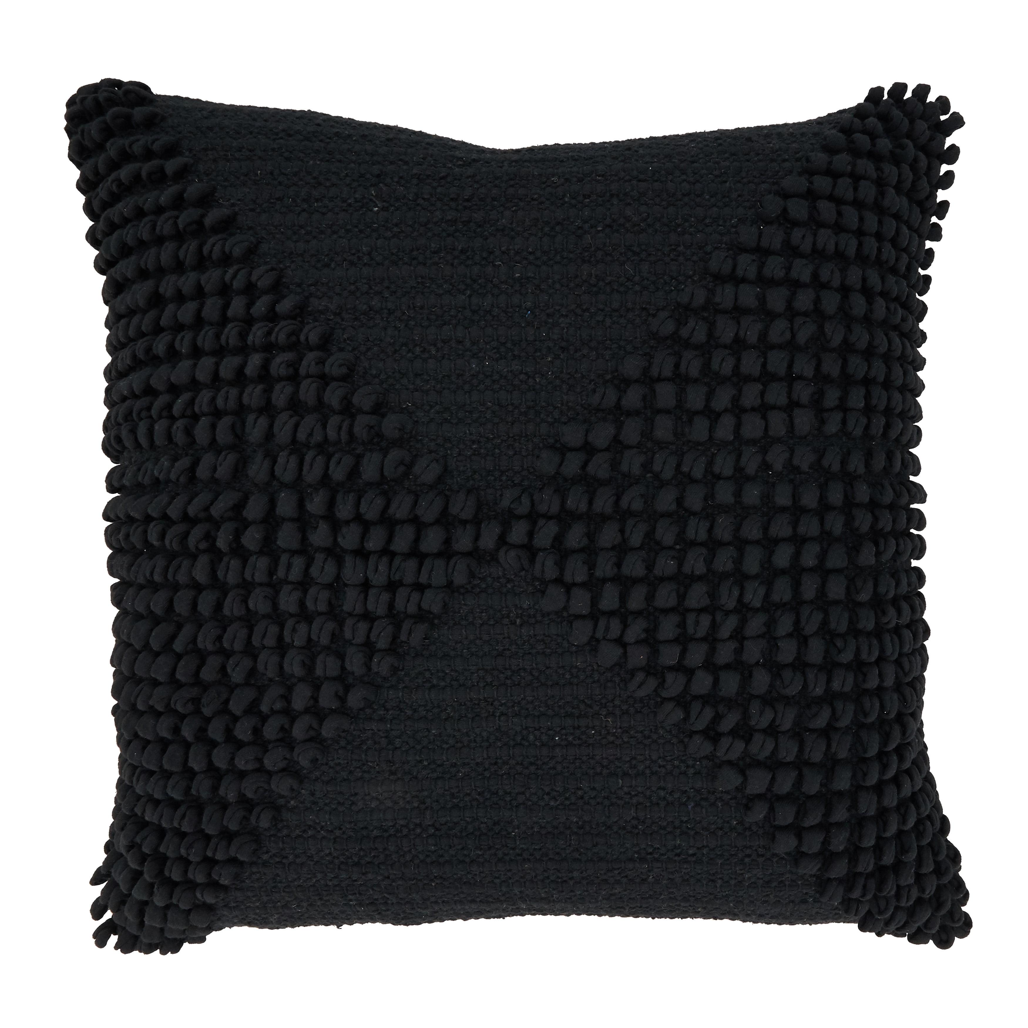 Saro Lifestyle Textured Woven Diamond Down Filled Throw Pillow