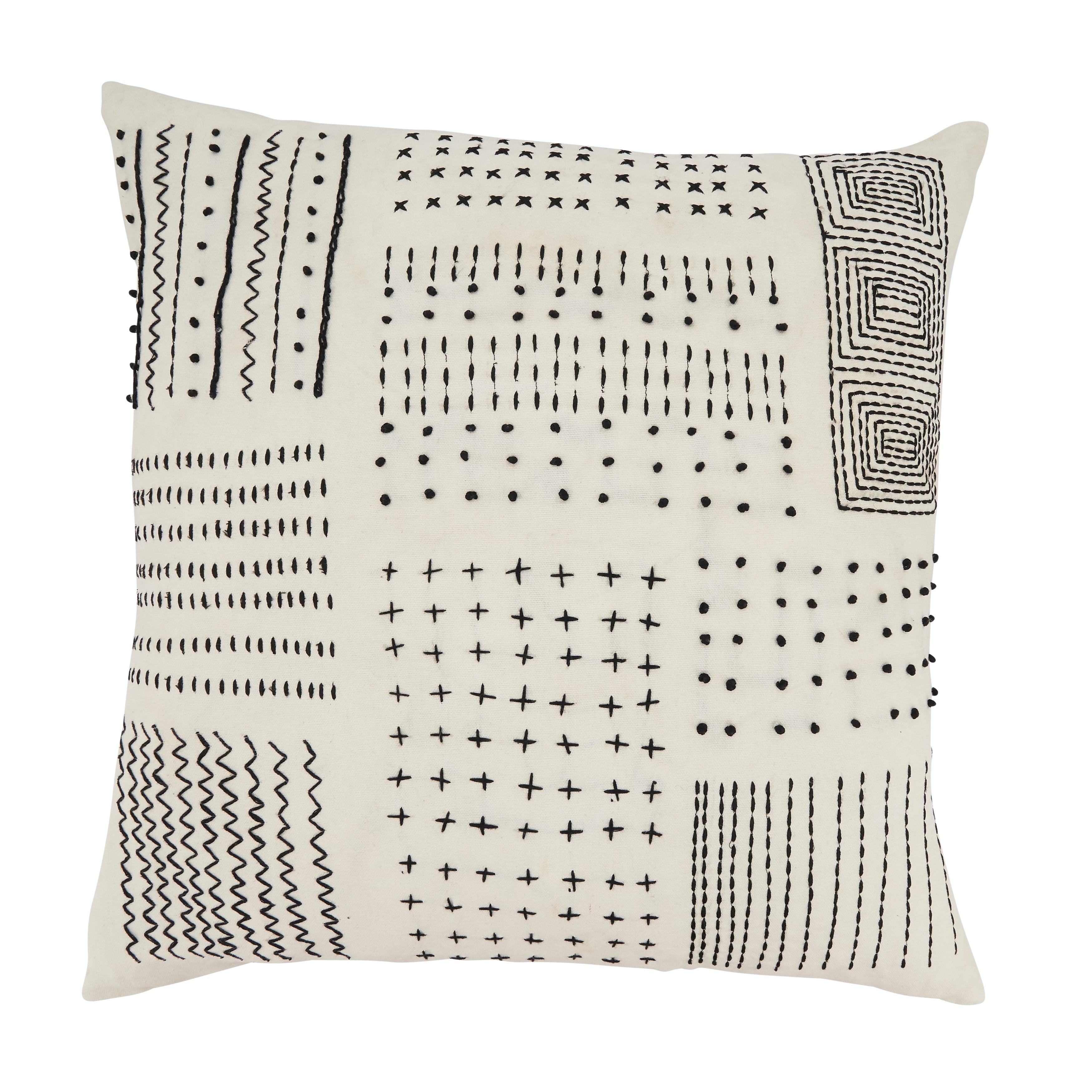 Saro Lifestyle Embroidered Down Filled Throw Pillow