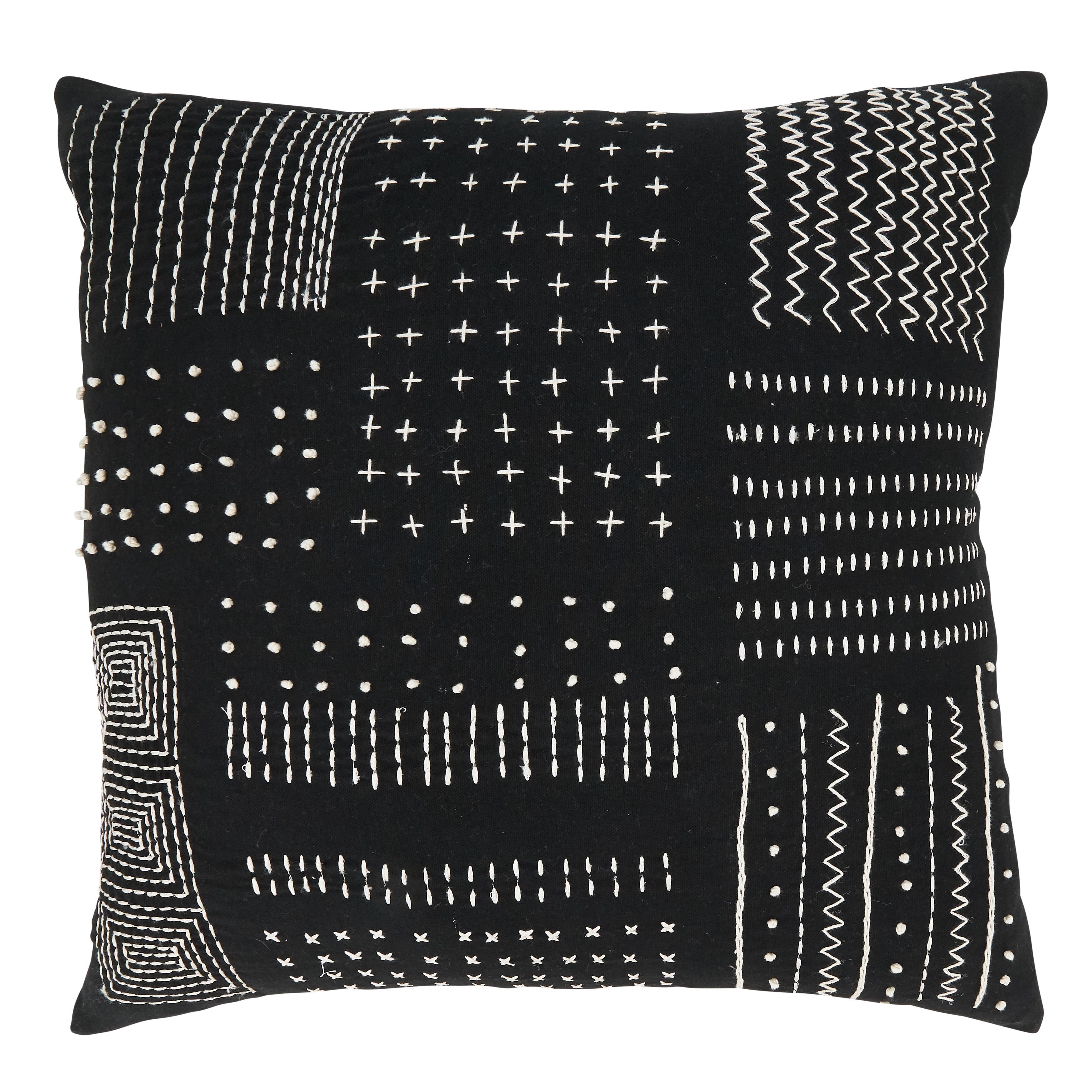 Saro Lifestyle Embroidered Throw Pillow Cover