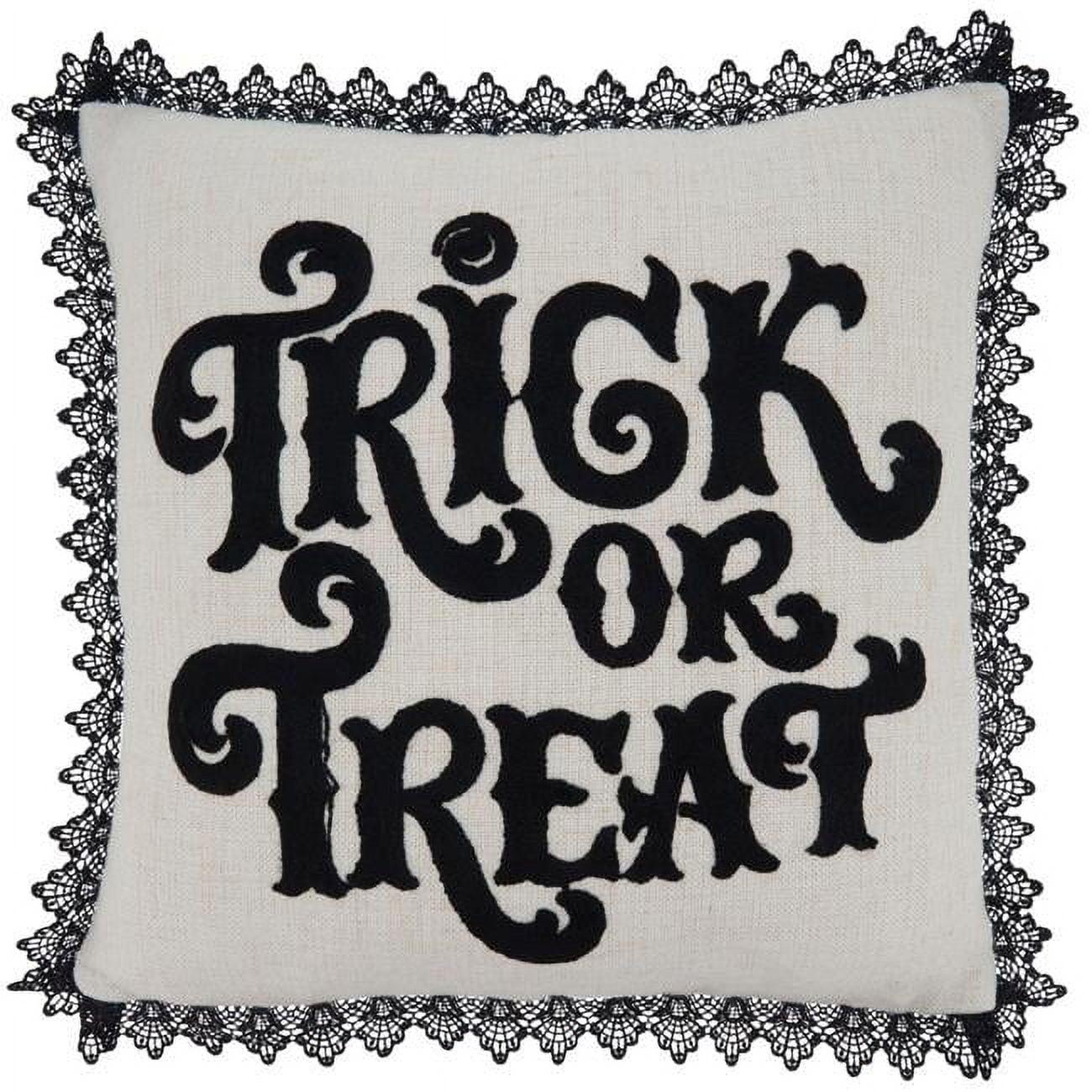 Saro Lifestyle Trick Or Treat Pillow - Down Filled, 16" Square, Natural