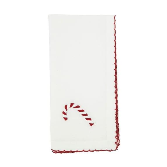 Winter Wonderland Whip Stitch Candy Cane Napkin (Set Of 4) (Set of 4)