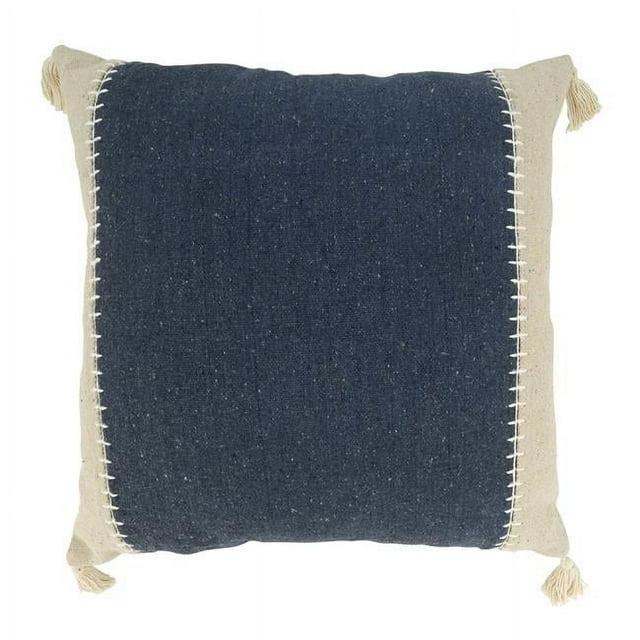 Saro Gianni Collection Tassels Cotton Throw Pillow