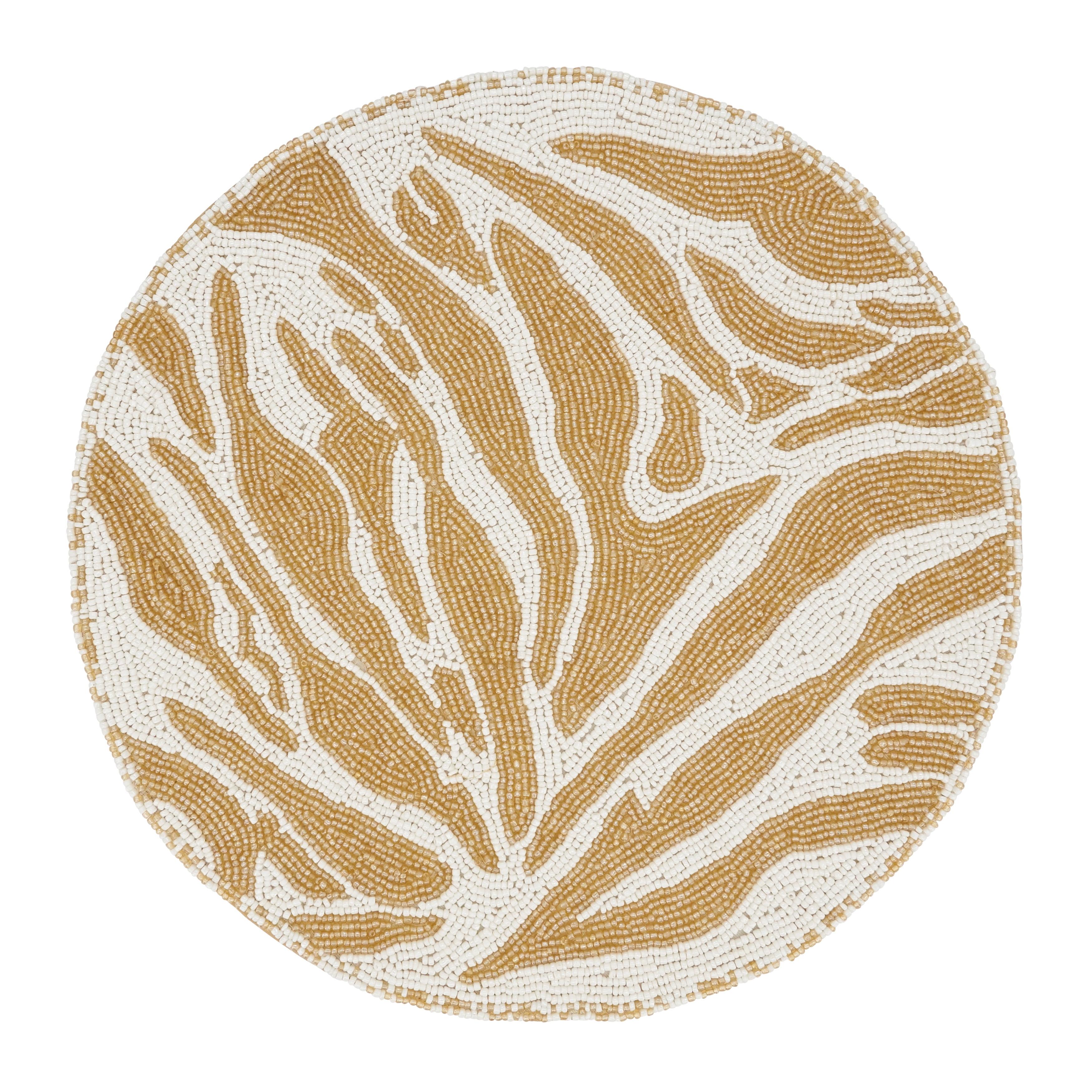 Arbez Glass Animal Print Round Placemat (Set of 4)