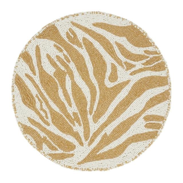 Arbez Glass Animal Print Round Placemat (Set of 4)