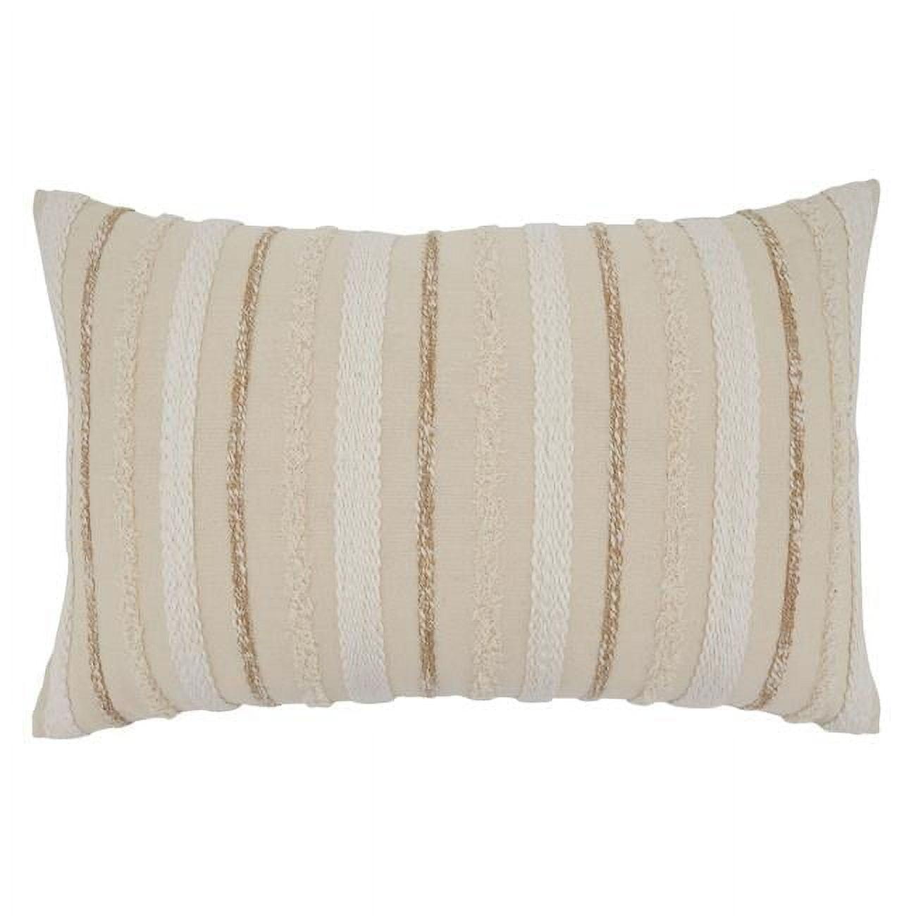 Saro Chloe Collection Appliqued Cotton Throw Pillow