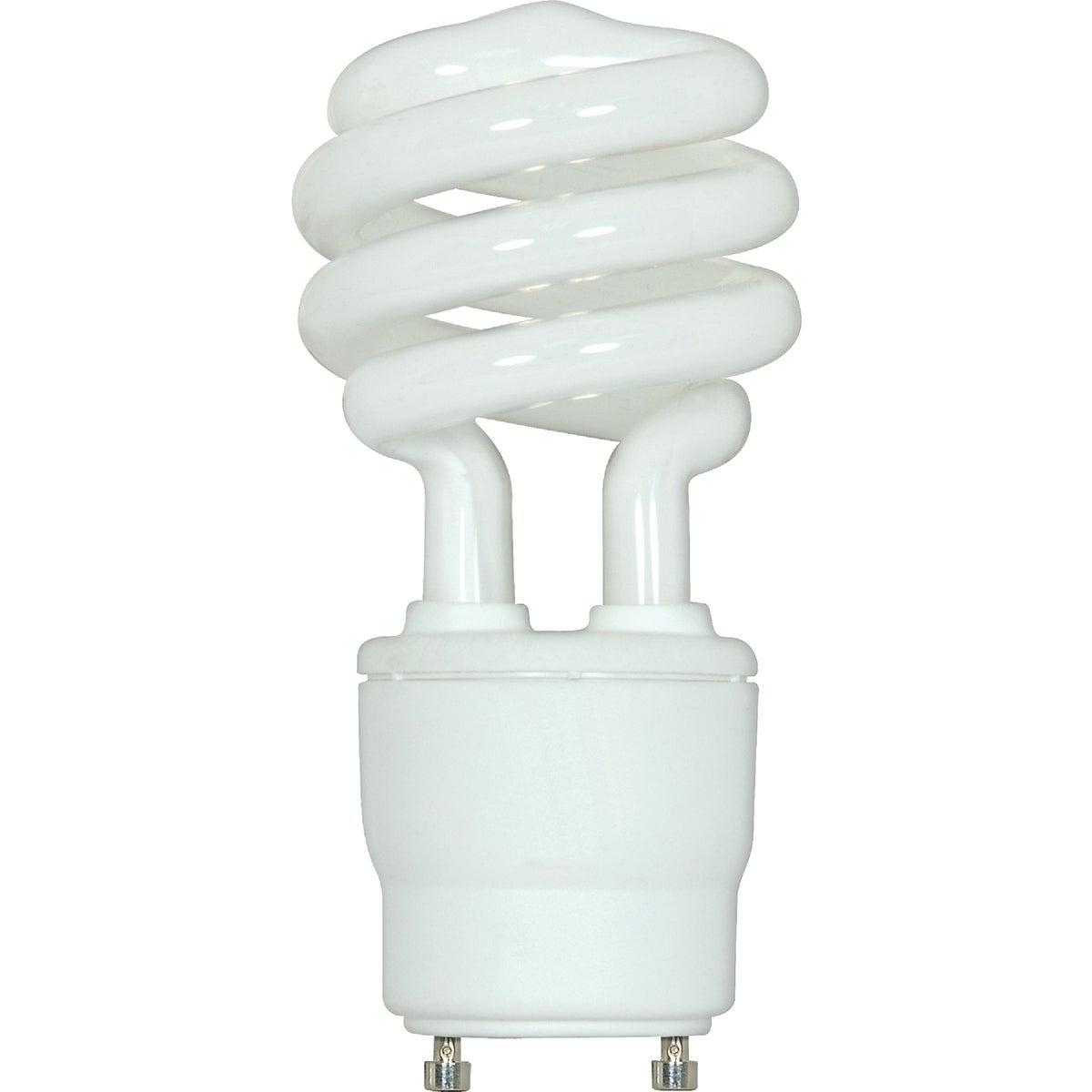 Satco S8204 - 15 watt; Mini Spiral Compact Fluorescent; 2700K; 82 CRI; GU24 base; 120 volts