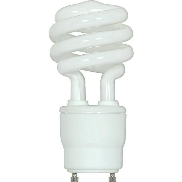 Satco S8204 - 15 watt; Mini Spiral Compact Fluorescent; 2700K; 82 CRI; GU24 base; 120 volts
