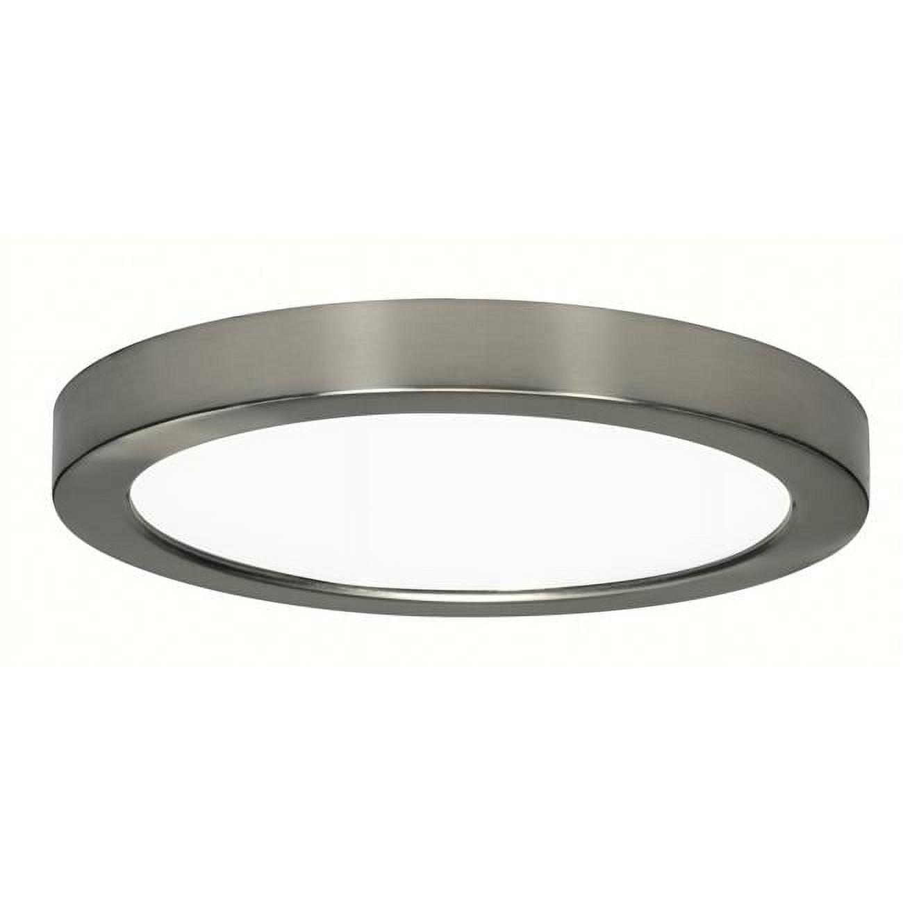 9" Brushed Nickel LED Round Flush Mount Ceiling Light