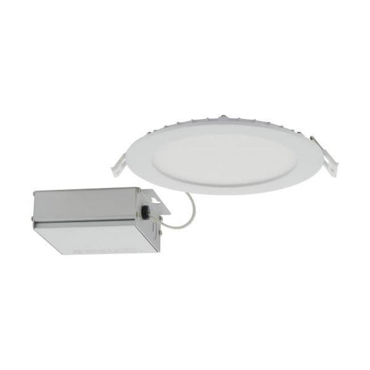 White Aluminum 6-Inch Round LED Downlight