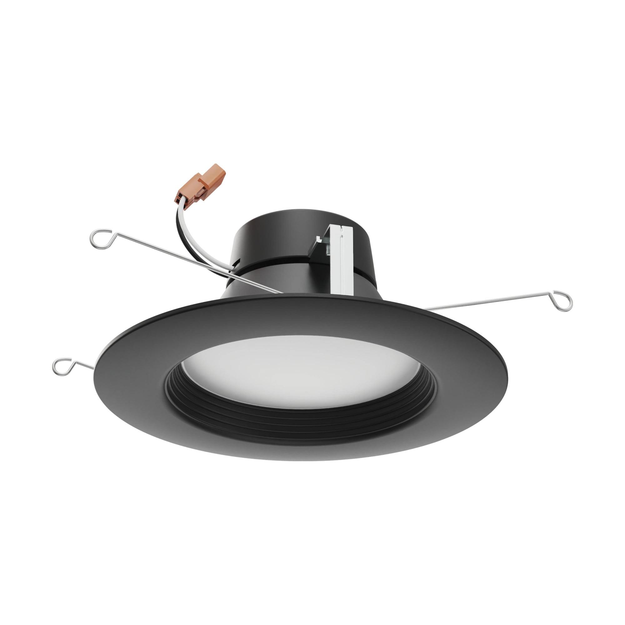 Satco S11835 5-6 in. 9W LED Downlight Retrofit CCT Selectable 120 Volts Dimmable, Black