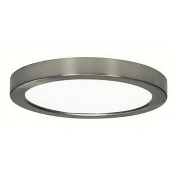Satco S29349 7 in. 13.5W 1-Light LED Flush Mount Ceiling Fixture Brushed Nickel