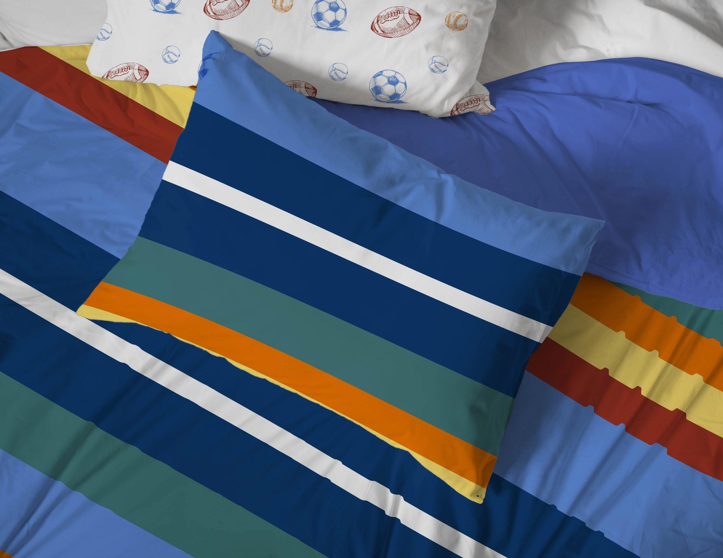 Saturday Park Saturday Park Vintage Stripe 100% Organic Cotton Duvet Cover & Sham Set