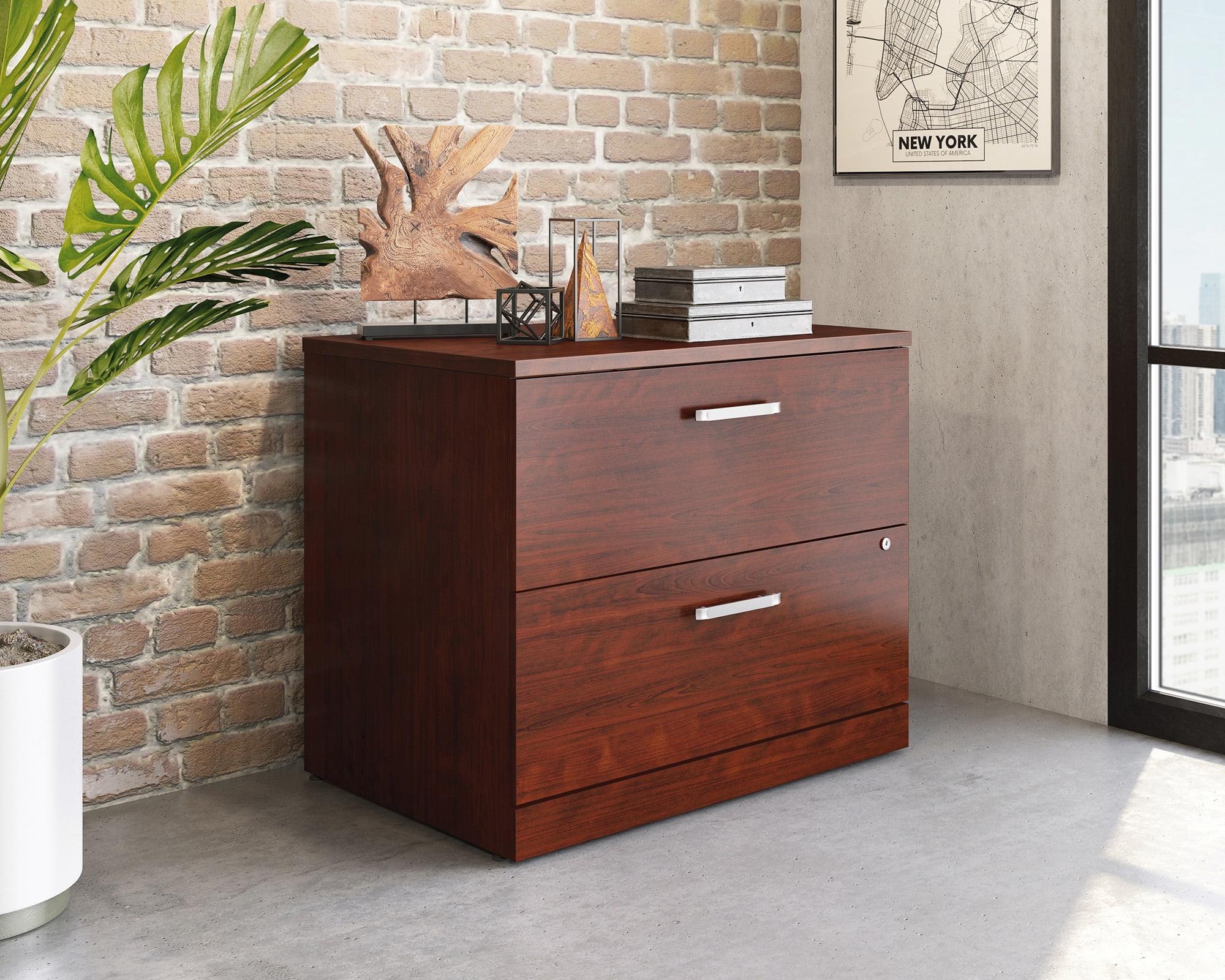 Classic Cherry 2-Drawer Lockable Lateral Filing Cabinet