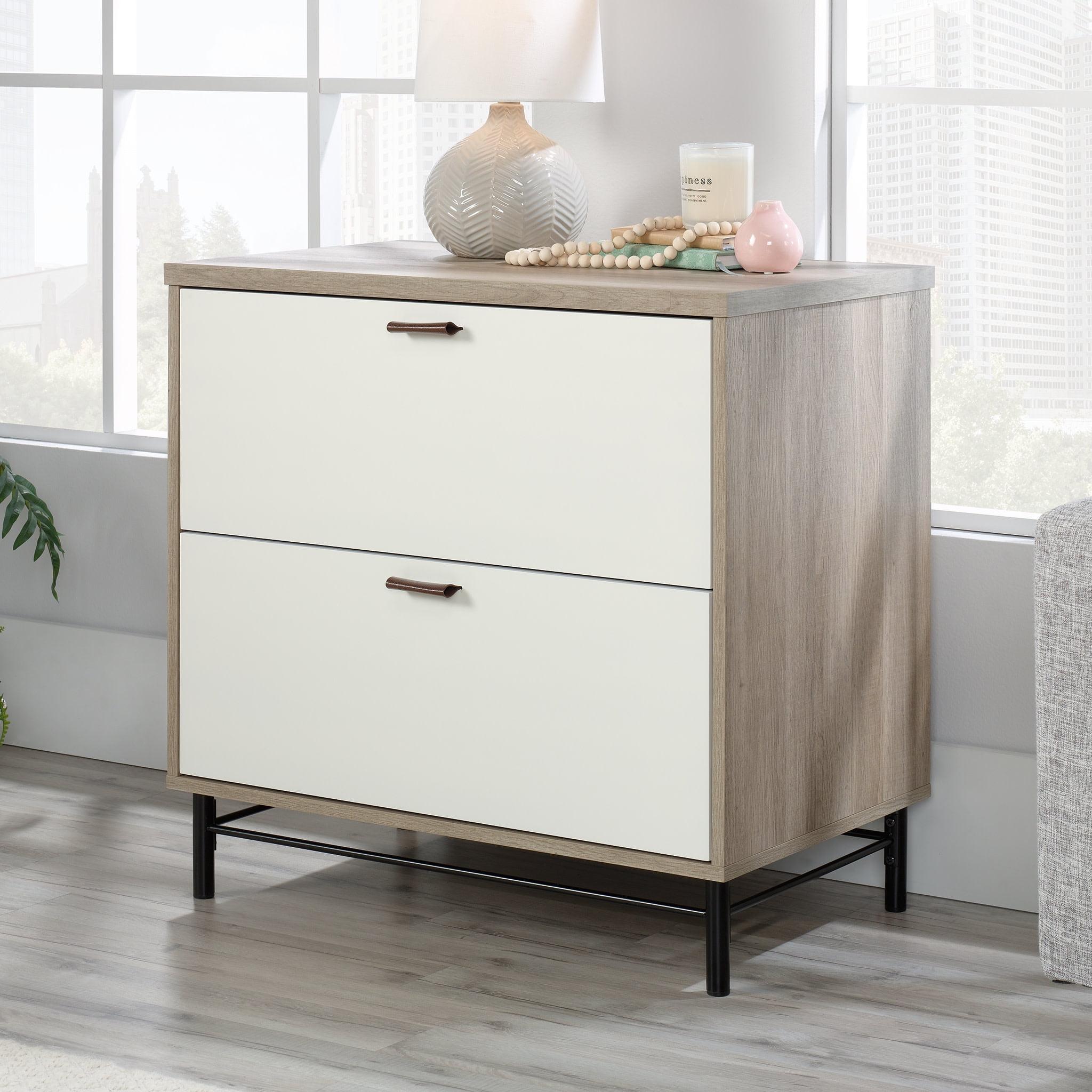 2 Drawer Anda Norr Lateral File Cabinet Sky Oak - Sauder: Home Office Storage, Interlocking Safety System