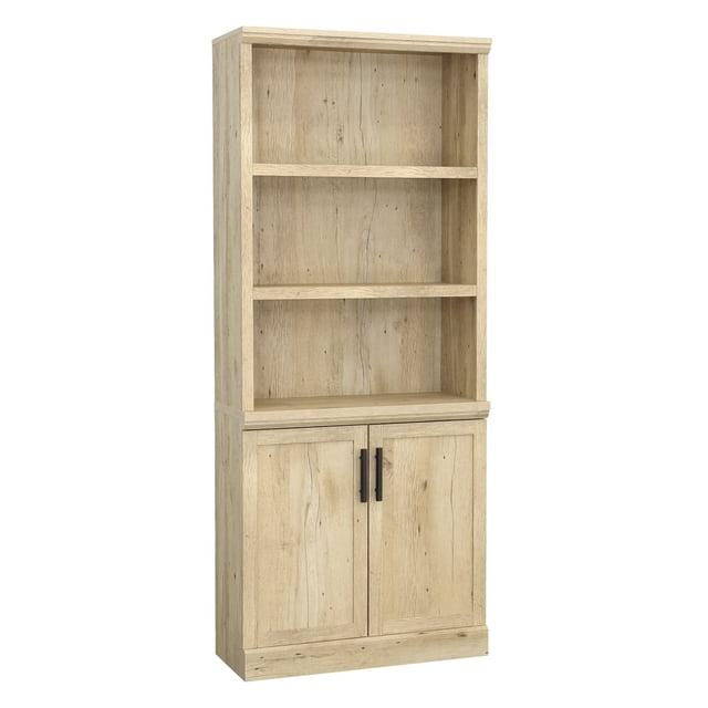Sauder 70.866" Aspen Post Library Bookcase Prime Oak: Laminated Adjustable Shelves, MDF Frame, Metal Hardware